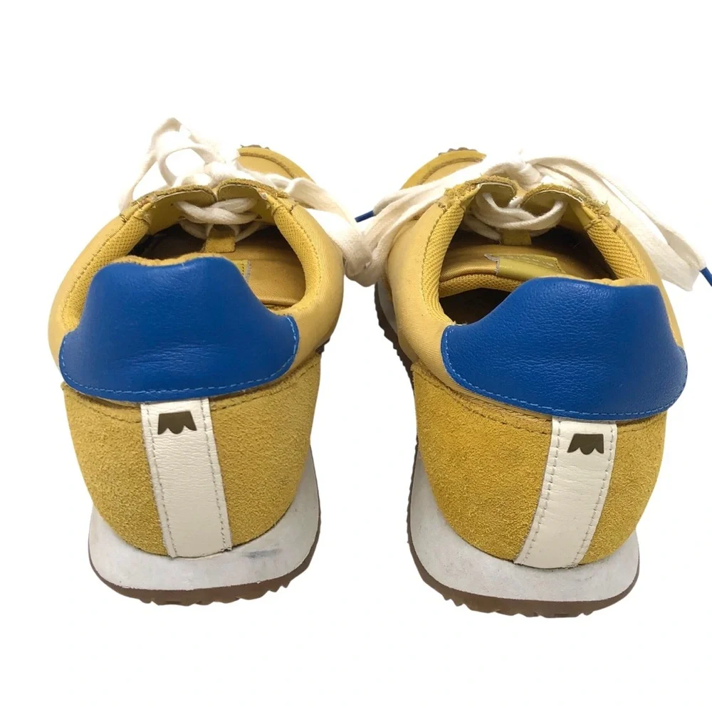 Birdies Roadrunner Sneakers in Citron Size 6.5 Yellow Blue Suede Athletic‎